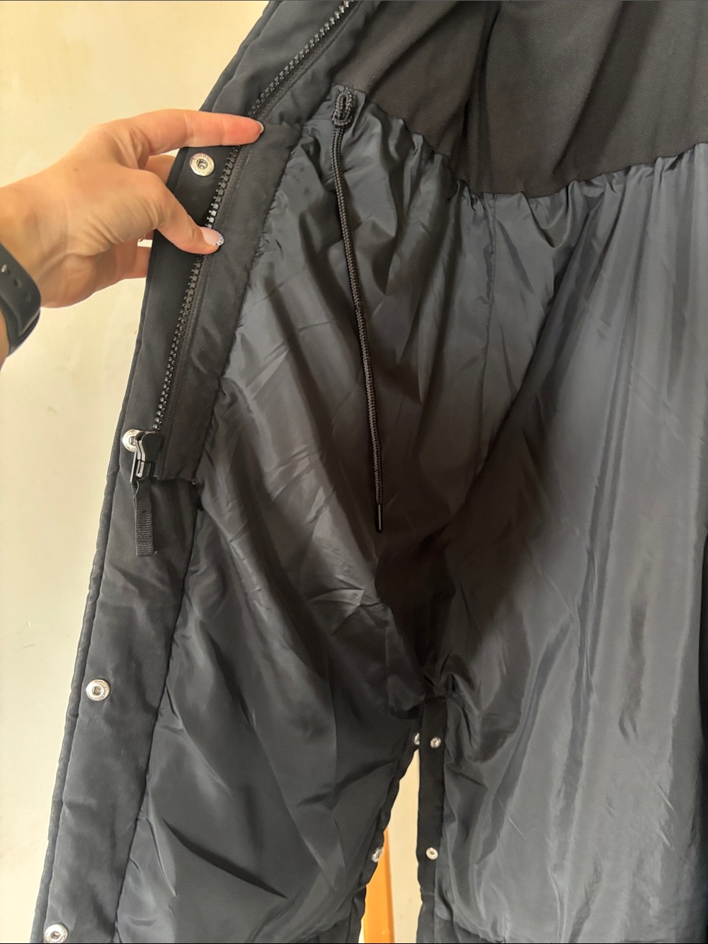 Abercrombie & Fitch Black Long Puffer Coat - Picture 2 of 4